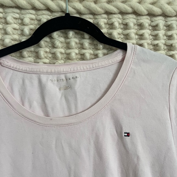 TOMMY HILFIGER Large Light Pink Long Sleeve - Picture 3 of 4